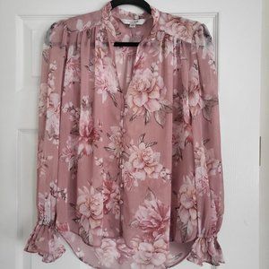 Ever New Pink Floral Blouse, Size 0  (USA)